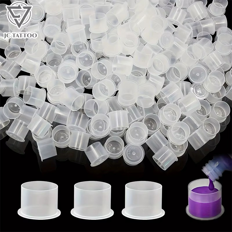 JC TATTOO Einweg Tattoo Ink Cups, Transparent - Bild 1