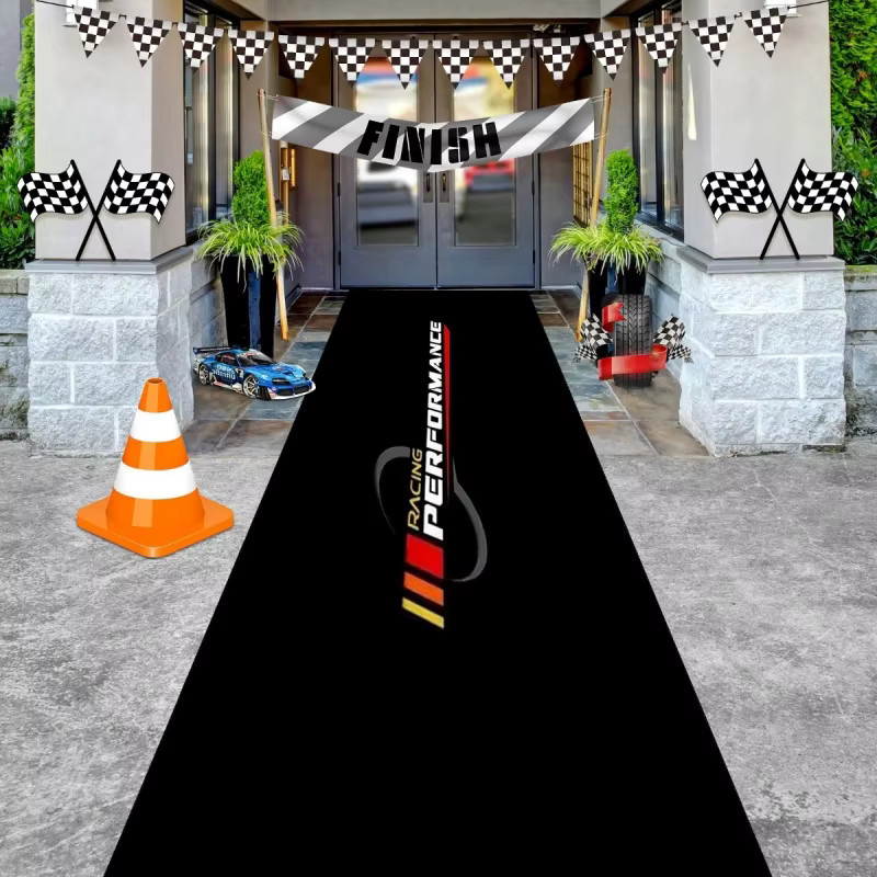 VIKAMA Motorrad-Sportmatte, rutschfester Teppich in Schwarz, faltbar und reinigbar für Garage oder Wohnzimmer - Bild 2