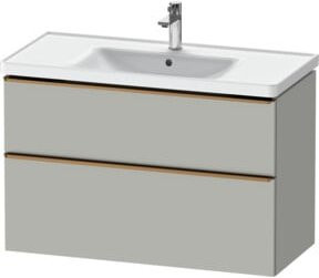 Duravit Waschtischunterschrank D-Neo grau matt, Wandmontage, B/T/H: 98,4 x 45,2 x 62,5 cm - Bild 1