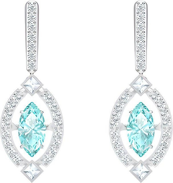 Swarovski Ohrringe, Kristall, Silber, Weiß, Damen - Bild 1