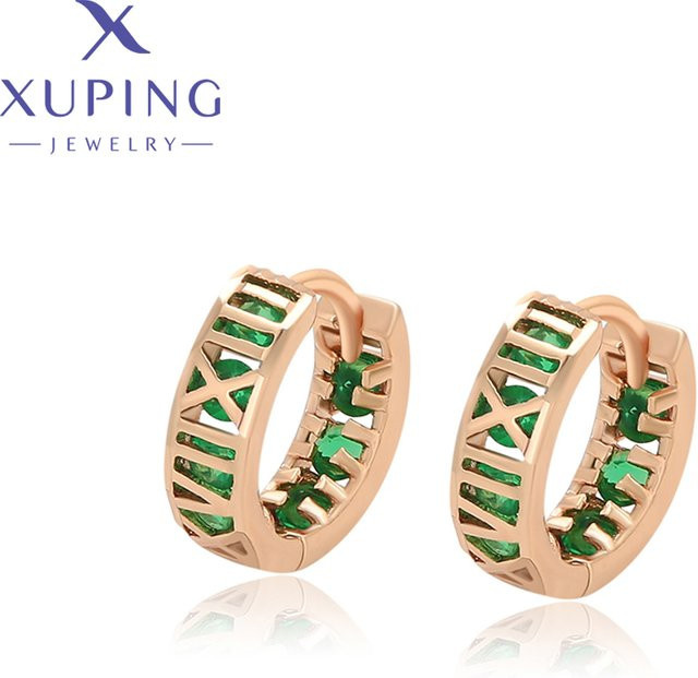 Xuping Creolen, Gold, Messing, Damen - Bild 1