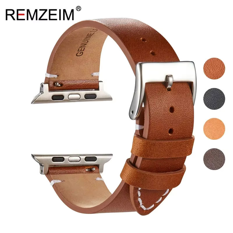 REMZEIM Uhrenarmband Leder, Unisex - Bild 1