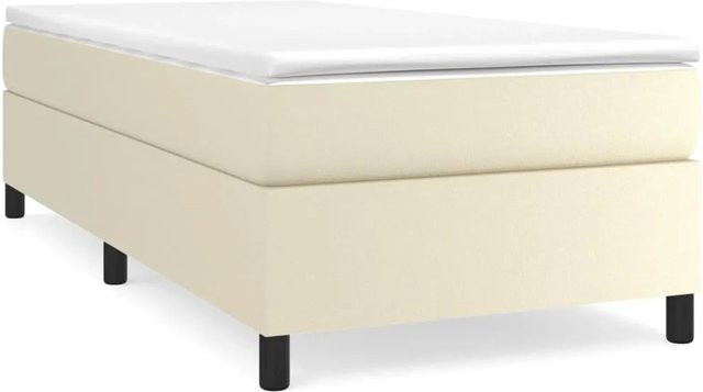 vidaXL Boxspringbett in Beige aus Kunstleder, B/T: 80 x 200 cm - Bild 1
