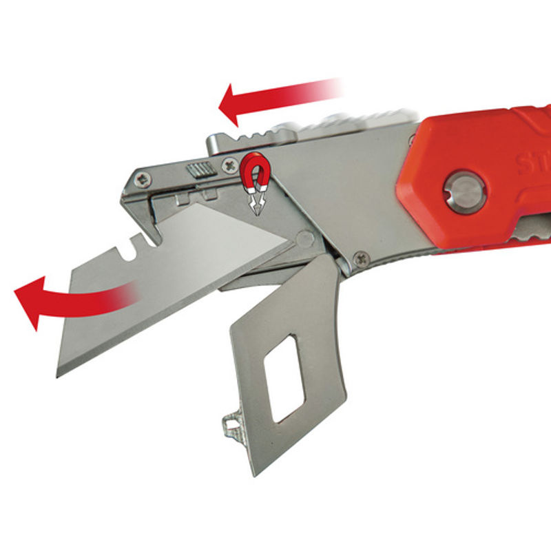 Stanley Sicherheits-Klappmesser mit 18mm Snap-Off Klinge in Rot - Bild 2
