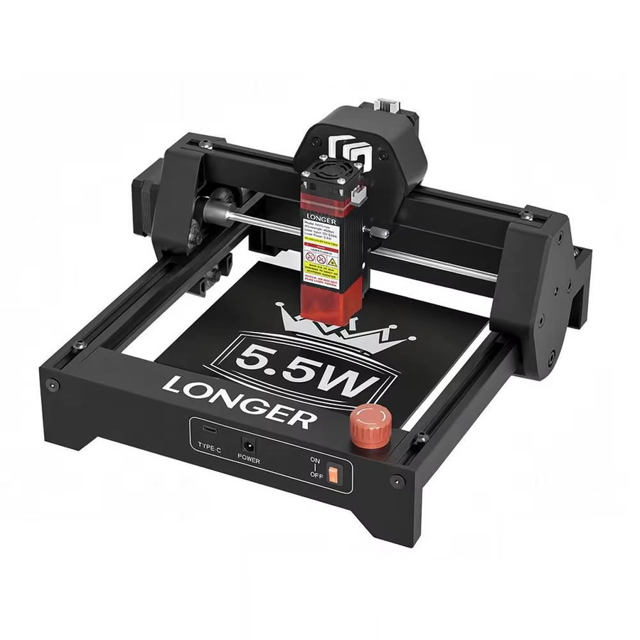 RAY5 Mini-Lasergravurmaschine in Schwarz mit 5,5 W, 12000 mm/min Geschwindigkeit und einem Arbeitsbereich von 130 x 140 mm für DIY-Projekte und CNC-Anwendungen - Bild 6