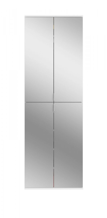 Inn.Furn Garderobenschrank SystemX in Weiß mit Spiegel, Breite: 61 cm, Tiefe: 34 cm, Höhe: 193 cm - Bild 1