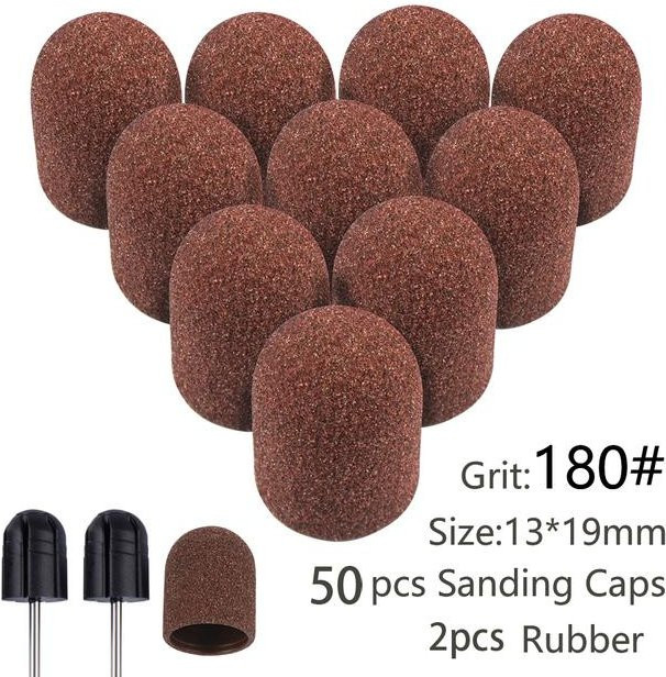 Feecy Schleifkappen für Maniküre und Pediküre, 50 Stück, Unisex - Bild 1