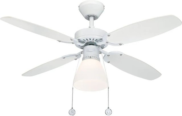 Westinghouse Deckenventilator Capitol in Weiß mit Beleuchtung und Zugschalter, Durchmesser: 105 cm - Bild 1