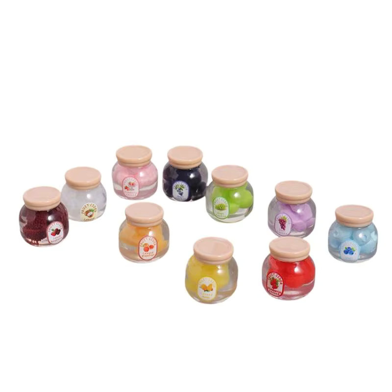 5 Stück Miniatur-Küchendekoration Obst Süßigkeiten Konserven Marmelade, Puppenhaus-Zubehör, Bunt / Mehrfarbig - Bild 2