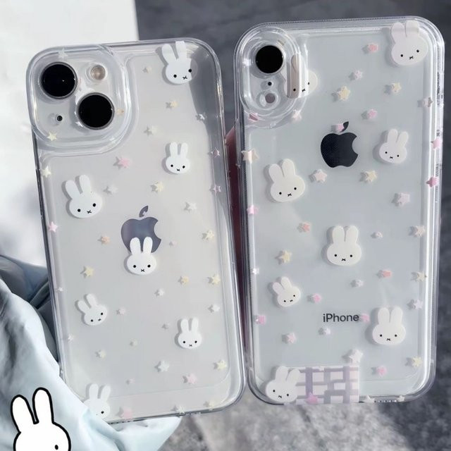 Miffy Handyhülle mit Sternenmuster für iPhone 11 12 13 14 15 16 17 Pro Max Plus, mehrfarbig und transparent - Bild 1
