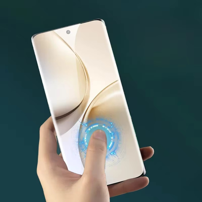 2 Stück 9H gehärtete Glasfolie für OPPO Realme 14 Pro Plus, 3D gebogener Anti-Blaulicht-Bildschirmschutz, transparent - Bild 4
