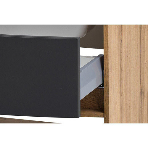 HELD MÖBEL Waschtisch-Set KOPENHAGEN in Grau, 6-teilig, modern und wandmontiert mit LED-Beleuchtung und Soft-Close-Türen - Bild 3