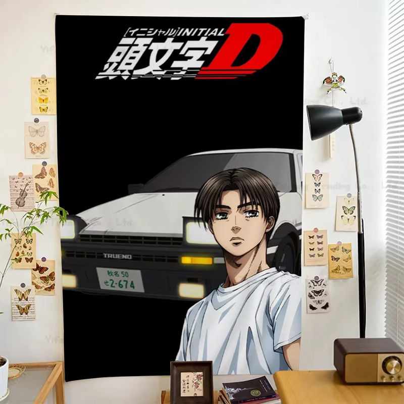 Anime Initial D Bohemian Wandteppich im Tarot-Stil als dekorativer Wandteppich für dein Zimmer in Multicolor - Bild 4
