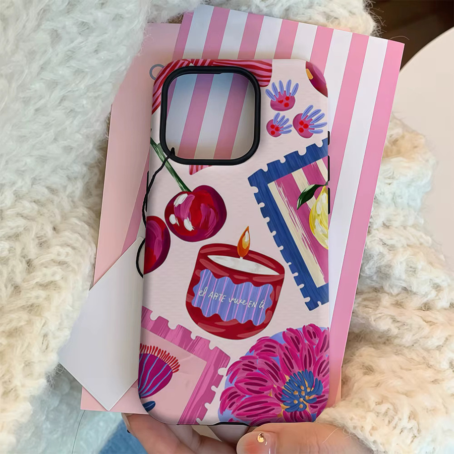 Pink World Handyhülle für iPhone 17 16 15 14 13 12 11 Pro Max Plus mit doppelschichtiger Rückseite in Pink - Bild 4