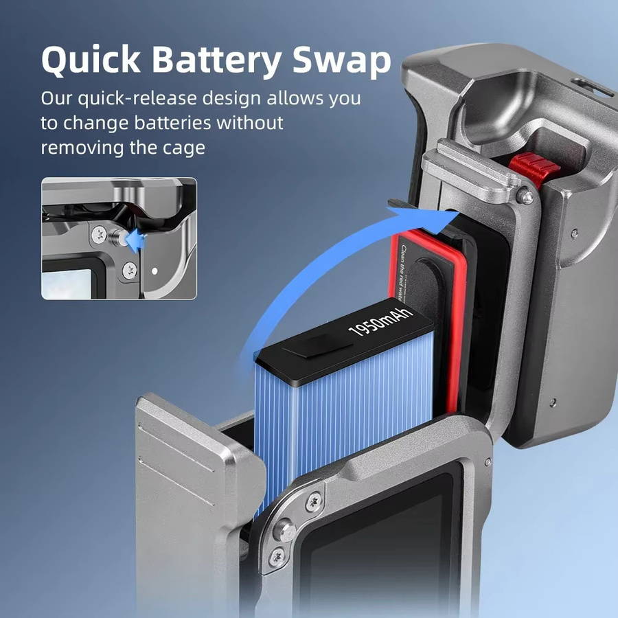DJI OSMO Action 6 Street Grip Kit Aluminium Rahmen mit Objektivkappe für deine Action Camera - Bild 5