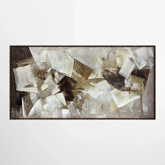 ArtUniverse Leinwandbild Shadows And Sand Modern Abstract Landscape in Sand und Braun, Breite: 70 cm, Höhe: 140 cm - Bild 1