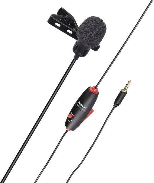 Hama Smart Lavalier-Mikrofon in Schwarz mit 3,5 mm Klinkenanschluss - Bild 1