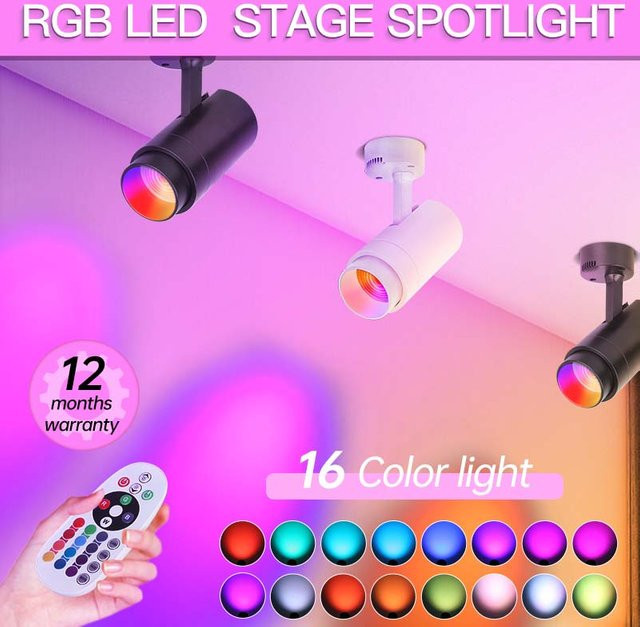 CHENBEN RGB LED-Strahler in Schwarz, dimmbar, Mehrfarbig für Party, Hochzeit und Festivals, B/T/H: 25,0 x 24,0 x 24,0 cm - Bild 1