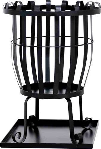 Siena Garden Feuerkorb Pagia aus Stahl in Schwarz inklusive Aschefangblech, Durchmesser: 39 cm, Höhe: 51 cm - Bild 1