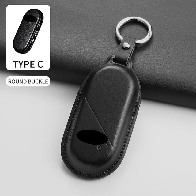 Leder Autoschlüsselhülle in Schwarz für BMW und MINI Cooper JCW Countryman Aceman F55 F56 F57 F54 F60 - Bild 1