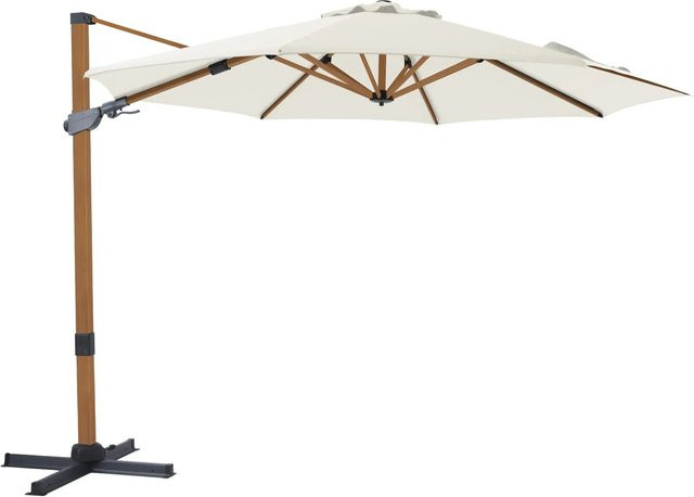 AXI Ampelschirm Beige mit Handöffner, Durchmesser: 300 cm, Aluminiumgestell und Acrylstoff mit UPF 50+ - Bild 1
