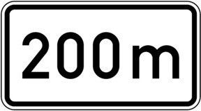ADCO Zusatzschild 1004 in Weiß mit Aluminium-Optik, Breite: 23,1 cm, Höhe: 42,0 cm - Bild 1