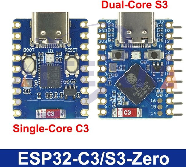 AITEXM ROBOT ESP32-C3-Zero und ESP32-S3-Zero Mini Entwicklungsboard mit WiFi und Bluetooth in Blau - Bild 1