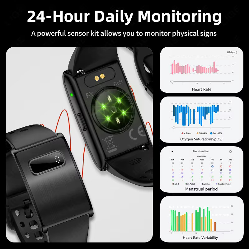 LIGE Sport-Smartband in Schwarz mit GPS, Schlafüberwachung und Anruferinnerung - Bild 3