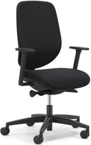 Giroflex Bürostuhl 353 mit Armlehnen und Auto-Synchronmechanik in Schwarz - Bild 1