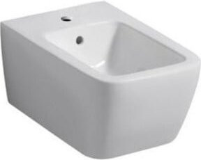 Geberit Wand-Bidet iCon Square aus Keramik, geschlossene Form mit Überlauf, weiß