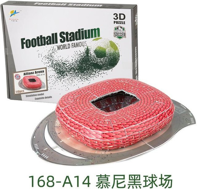 3D-Lernspielzeug Fußballfeld, Papierpuzzle-Modell, ab 14 Jahre - Bild 1