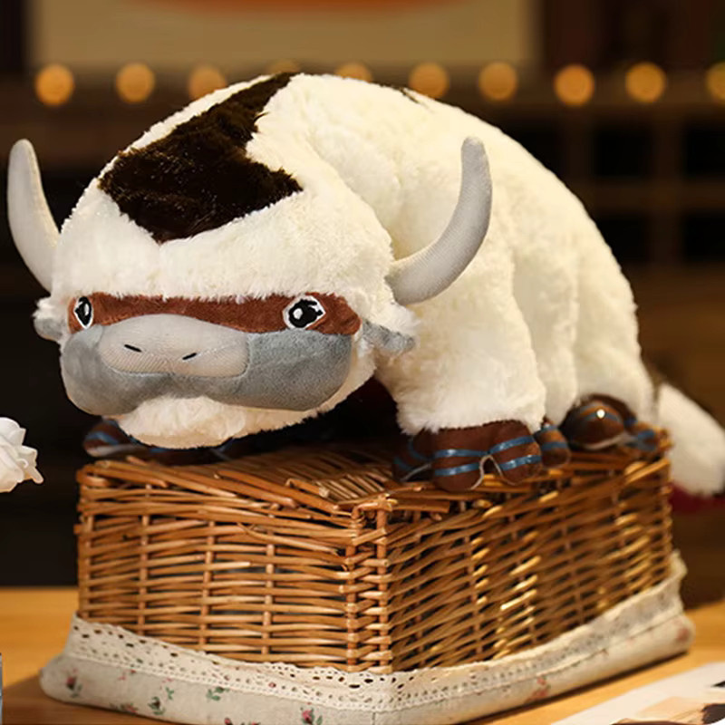 DOYOUDO Appa-Rinder-Plüschspielzeug, Plüsch / Textil, 45 cm, weiß, ab 18 Jahren - Bild 3