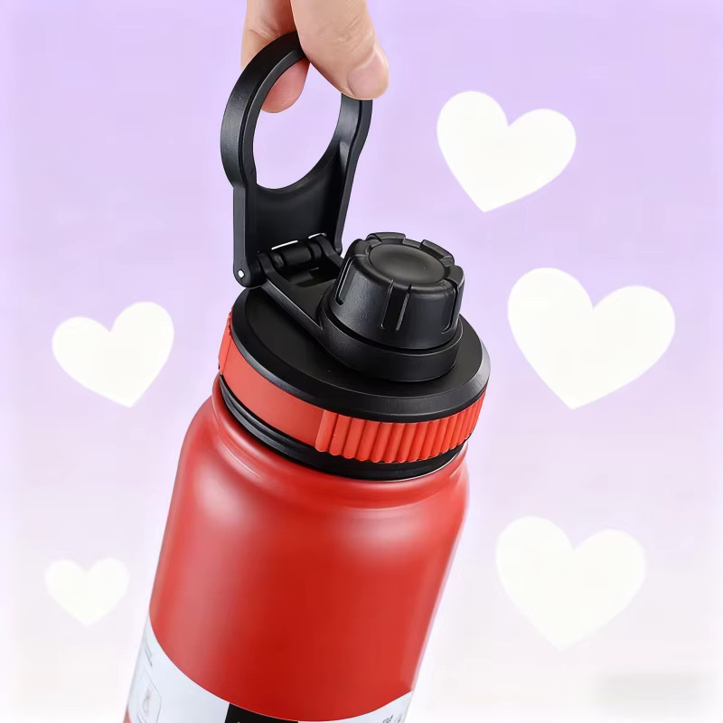 JUSTINLAU Outdoor Thermos Wasserflasche mit Tee-Filter aus Edelstahl, isolierte Sportflasche, Weiß, 600 ml oder 800 ml - Bild 3