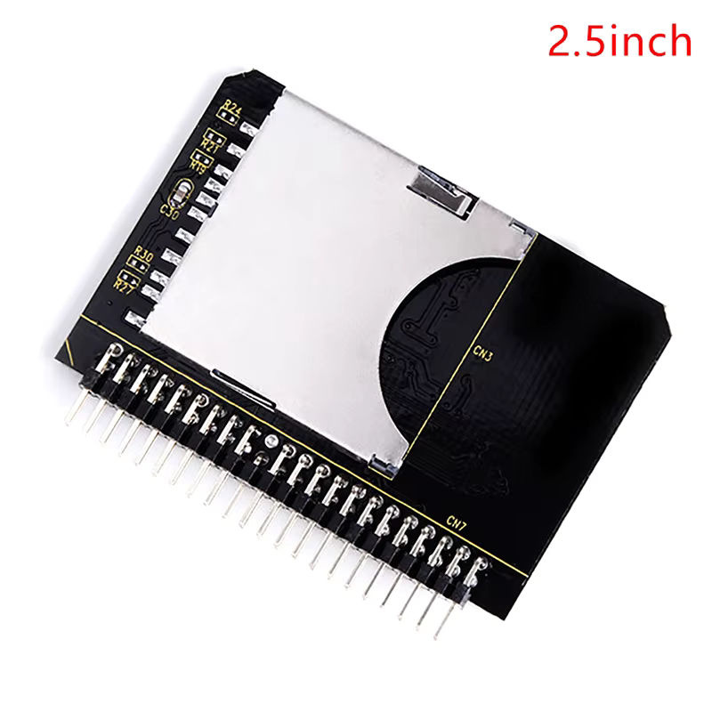 KOQZM SD-Karte auf 2,5 Zoll IDE-Adapter SDHC/SDXC-Speicherkartenkonverter für Laptop HDD mit 44-poligem Steckeranschluss, Schwarz - Bild 2