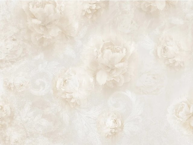 Sanders & Sanders Fototapete Blumen in Hellbeige, Vlies, B: 360 cm, H: 270 cm - Bild 1