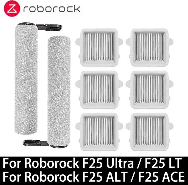 Roborock Zubehör Set mit Rollbürste und HEPA-Filter in Weiß für F25 Ultra, F25 LT, F25 ALT und F25 ACE Staubsauger - Bild 1