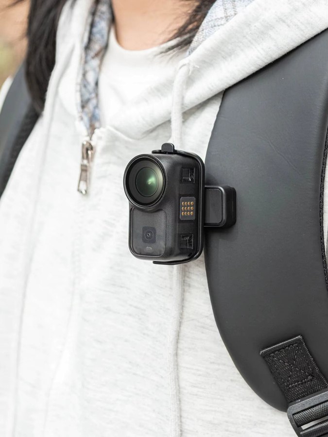 Magnetischer Rucksack-Clip-Halter für DJI OSMO NANO in Schwarz mit Schnellverschluss und Anti-Shake-Funktion, kompatibel mit DJI Original-Schutzhüllen - Bild 5
