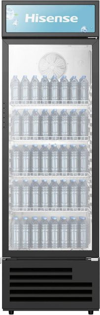 Hisense Flaschenkühlschrank CPC221F7ABE schwarz mit Glastür und Kompressor, B/T/H: 54,0 x 54,5 x 205,0 cm - Bild 1