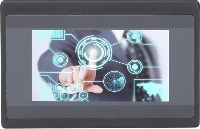 Koogeelife PLC Touchscreen HMI mit 4,3 Zoll Display, 600MHz ARM9 CPU, 8MB DDR2 Speicher und 12 In/10 Out Relais Ausgängen in Schwarz - Bild 1
