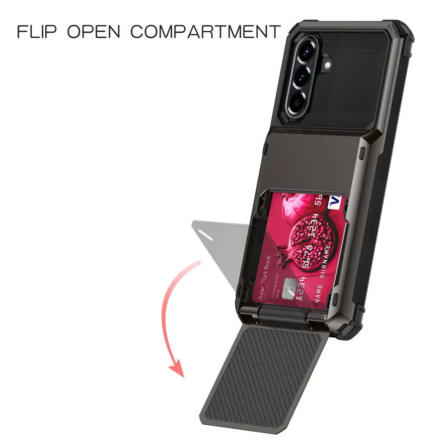 Flip-Wallet Kartenetui für Samsung Galaxy A-Serie und Note 20 Ultra in Schwarz - Bild 1