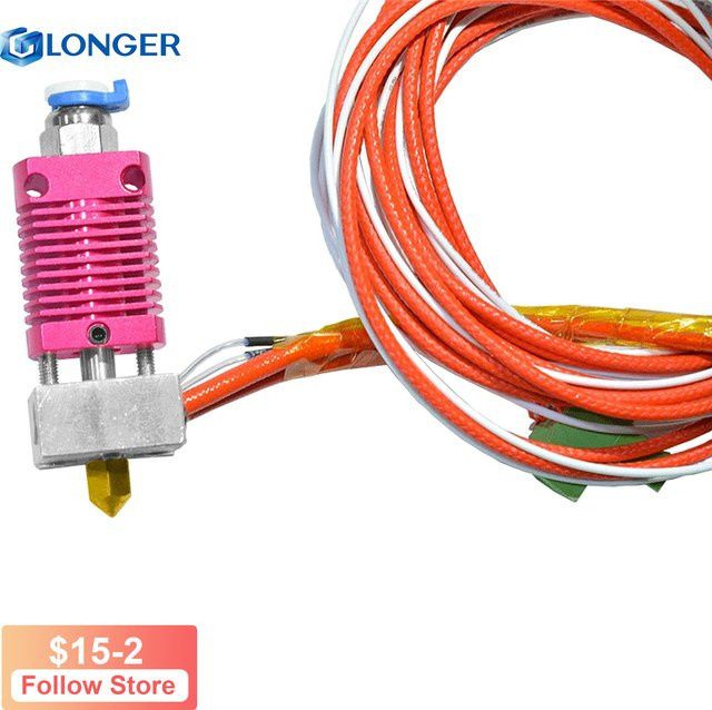 Längeres Düsen-Kit für LK5 Pro 3D-Drucker, Kupfer Mundstück MK8, kompatibel mit Alfawise U20, U30 und U30 Pro, Gold - Bild 1