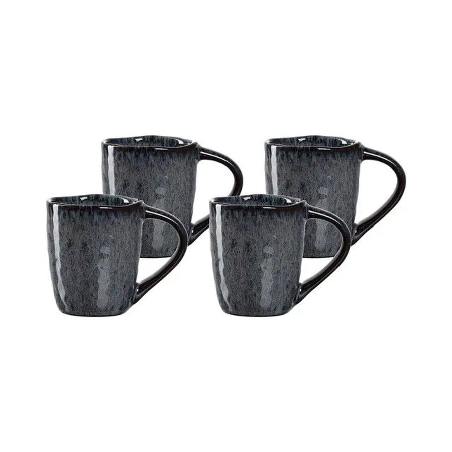 Leonardo Matera Espressotassen aus Keramik, 4er Set, Anthrazit, 90 ml - Bild 2