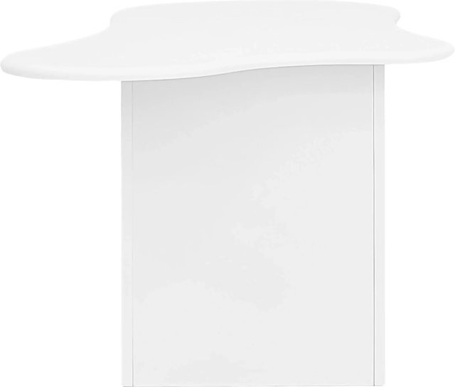 okwish Couchtisch in Wolkenform mit Schubladen und offenen Ablagefächern, Weiß, B: 97 cm, T: 45 cm, H: 43,5 cm - Bild 1