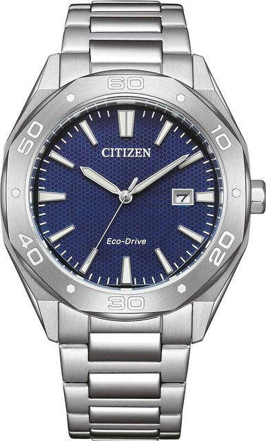 Citizen Armbanduhr, Solar, Edelstahl, Blau, 41 mm, Herren - Bild 1