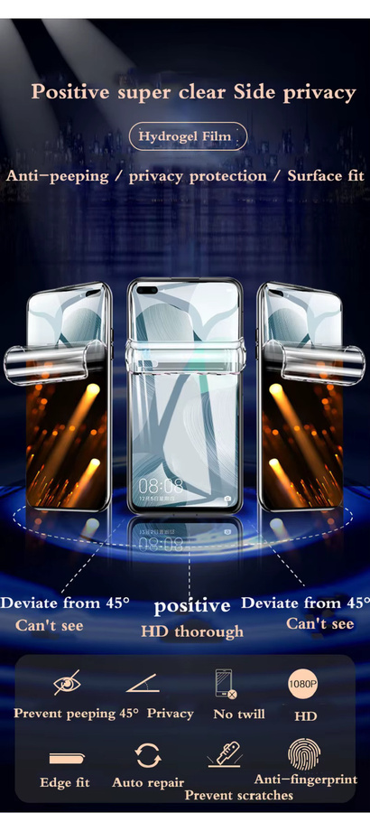 Matte Hydrogel Datenschutz-Displayschutzfolie für Xiaomi 12T Pro, 12Lite, 12Pro und 12S Ultra mit Anti-Peeping Funktion und HD-Qualität in Transparent - Bild 3