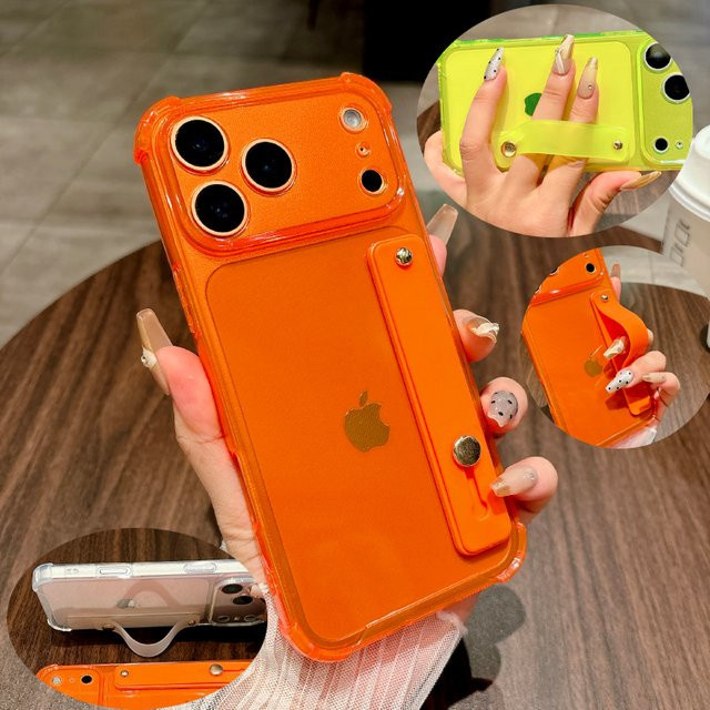 RUWANGAA TPU Handyhülle mit Anti-Drop-Ring und Armbandhalter für iPhone 11 bis iPhone 17 Pro Max, transparent - Bild 1