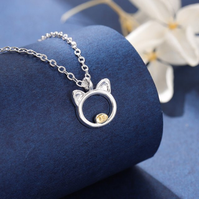 GaGa-Duck Halskette, 925 Silber, Damen, Schweinchen-Motiv - Bild 1