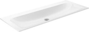 Keuco Keramik-Waschtisch X-Line in Weiß, rechteckig, ohne Handtuchauflage und Überlauf, B: 120,5 cm, T: 49,3 cm - Bild 1