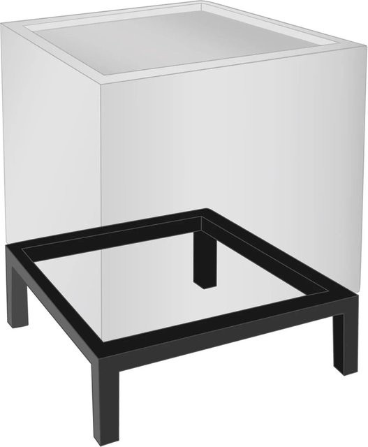 Vivanno Untergestell Base Schwarz B/T/H: 40 x 40 x 10 cm - Bild 1