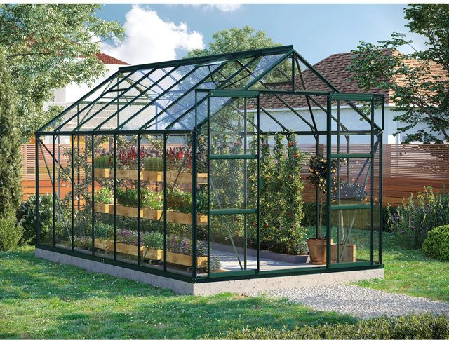 Vitavia Gewächshaus Uranus 11500 in Smaragdgrün mit 11,5 m² Fläche und 3 mm ESG-Glas - Bild 4